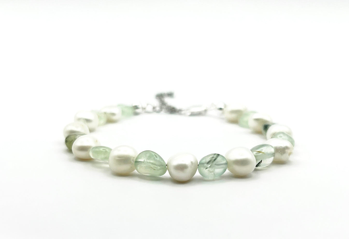 Prehnite Pearl bracelet