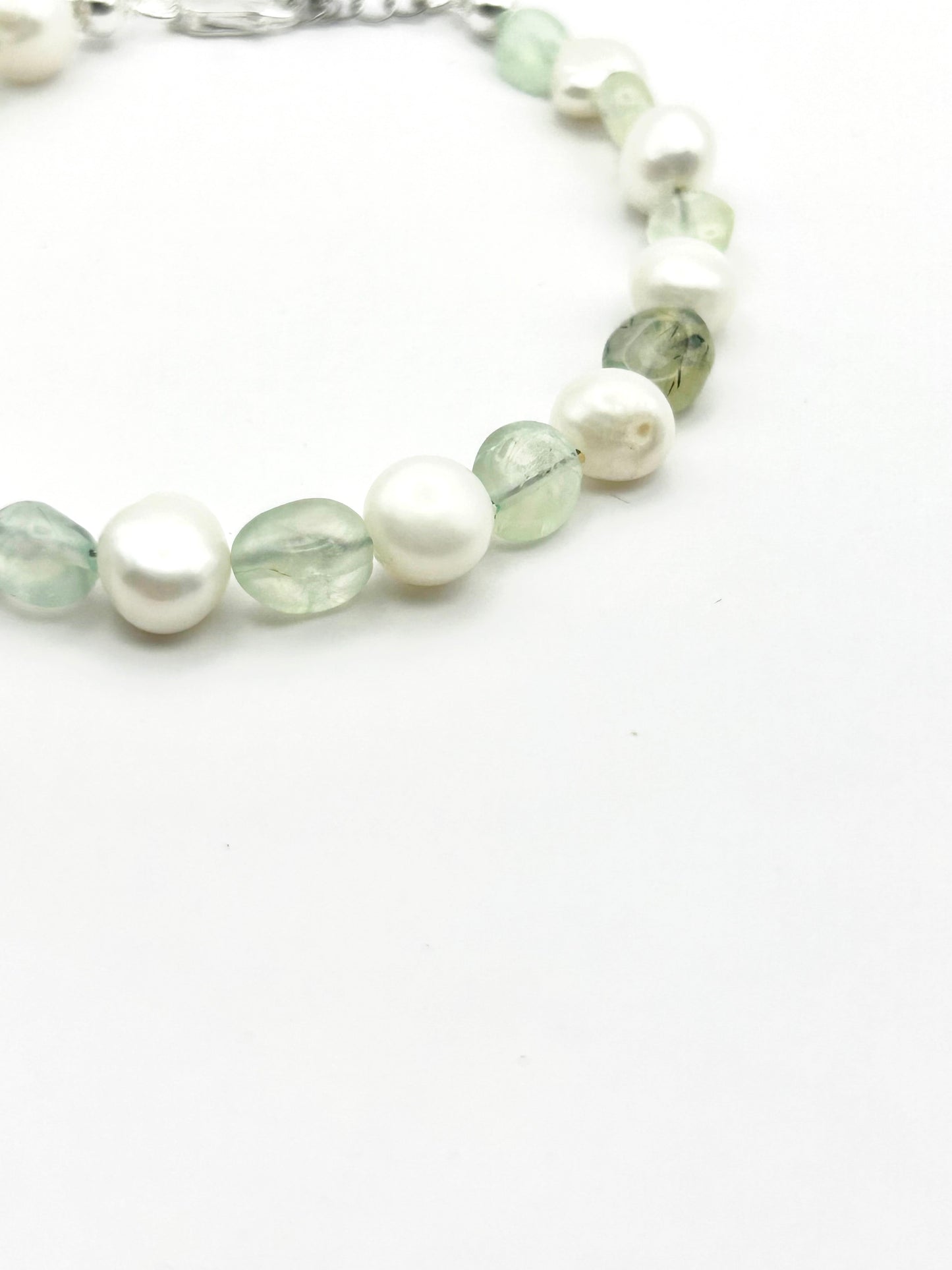 Prehnite Pearl bracelet