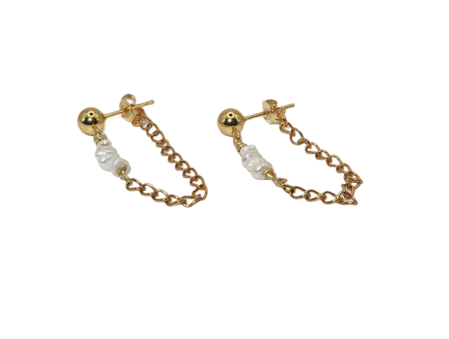 Pearl fall earring